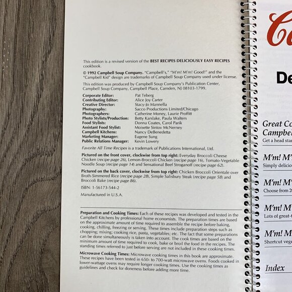 Campbell’s FAVORITE ALL TIME RECIPES  Lot of 3 Spiral Bound Pictured - 1992 - Picture 8 of 13